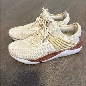 Puma Beige and Brown Sneakers